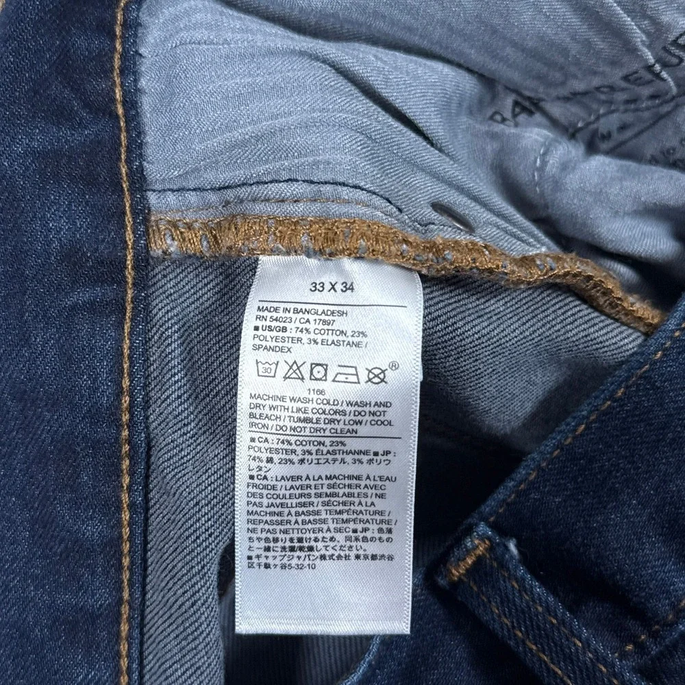 Banana Republic Jeans Mens 33x34 Dark‎ Indigo Skinny Fit Denim Travel Stretch